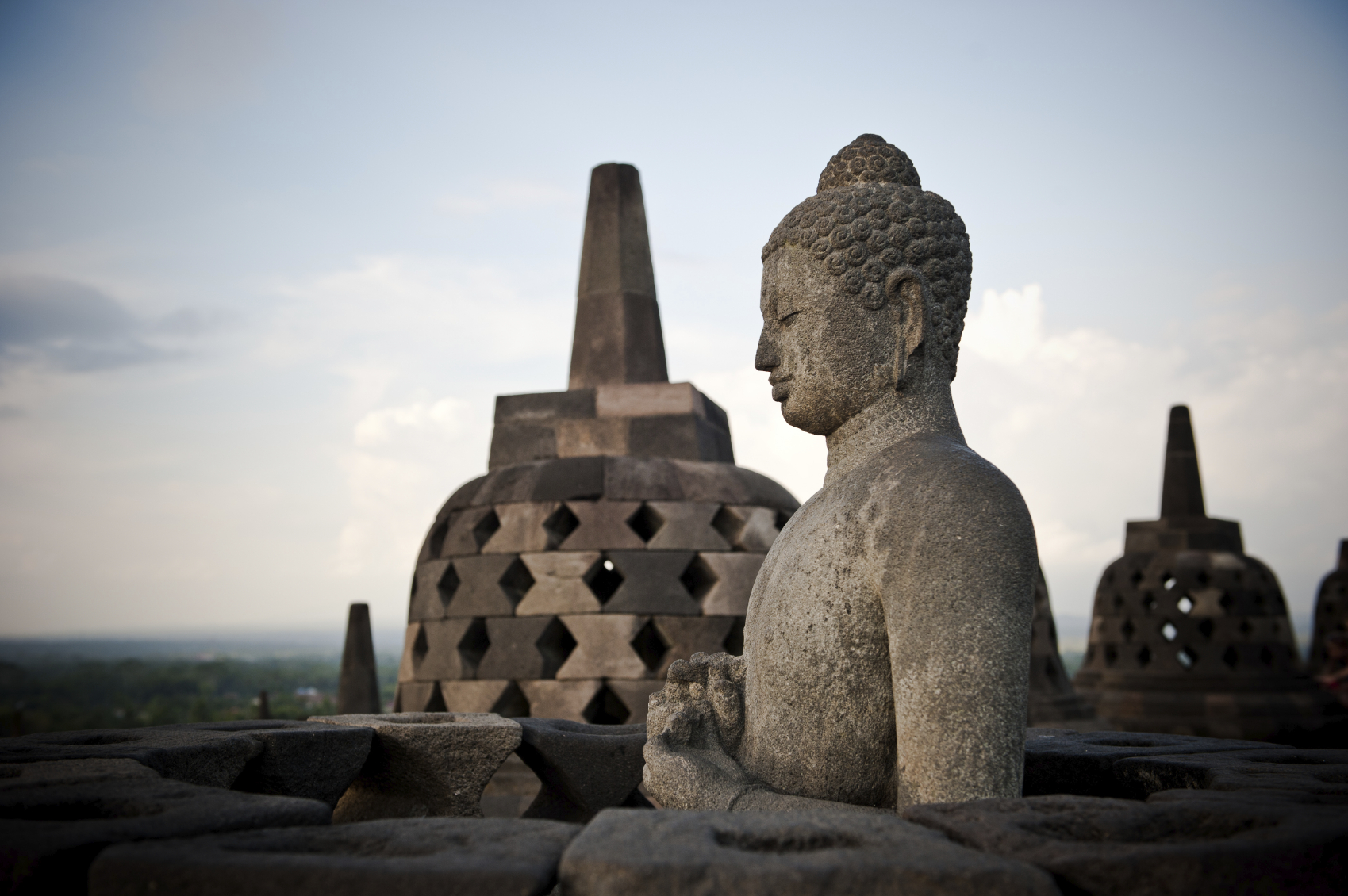  Buddha  statue at Borobudur temple Java Indonesia  PPOW 